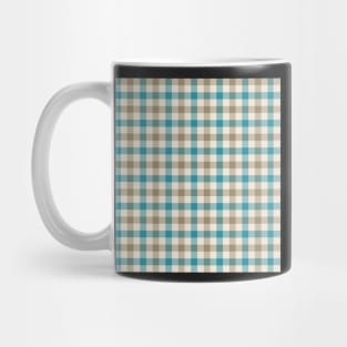 Classic Gingham Check in teal and turquoise Mug